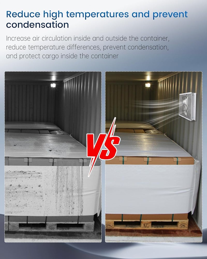 EXODIOS Shipping Container Vent with Metal Mesh, Increase Air Circulation, Prevents Condensation and Overheating, Suitable for Container Houses, Containers, Offices and Cabins (2-Pack) - Image 4